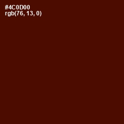 #4C0D00 - Mahogany Color Image