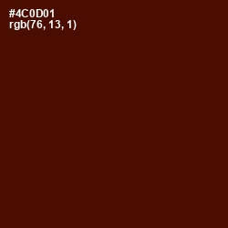 #4C0D01 - Mahogany Color Image