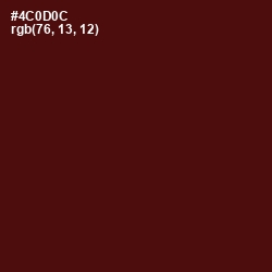 #4C0D0C - Mahogany Color Image