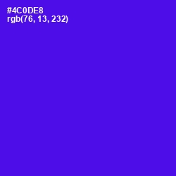 #4C0DE8 - Purple Heart Color Image