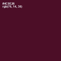 #4C0E26 - Barossa Color Image