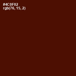 #4C0F02 - Mahogany Color Image