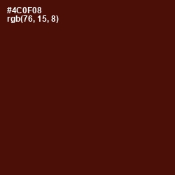 #4C0F08 - Mahogany Color Image