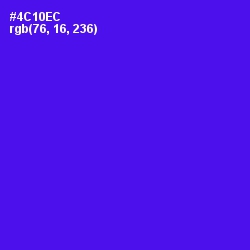 #4C10EC - Purple Heart Color Image