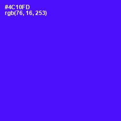 #4C10FD - Purple Heart Color Image