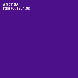 #4C118A - Pigment Indigo Color Image