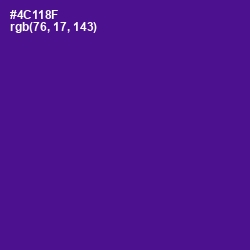 #4C118F - Pigment Indigo Color Image