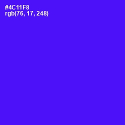 #4C11F8 - Purple Heart Color Image