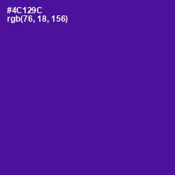 #4C129C - Pigment Indigo Color Image