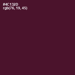 #4C132D - Wine Berry Color Image