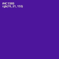 #4C159B - Pigment Indigo Color Image