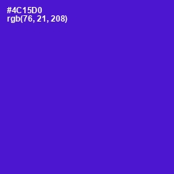 #4C15D0 - Purple Heart Color Image