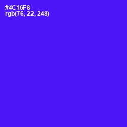 #4C16F8 - Purple Heart Color Image
