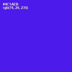 #4C1AEB - Purple Heart Color Image