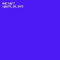 #4C1AF7 - Purple Heart Color Image