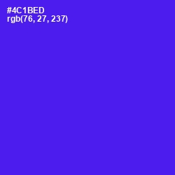 #4C1BED - Purple Heart Color Image