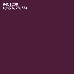 #4C1C38 - Wine Berry Color Image