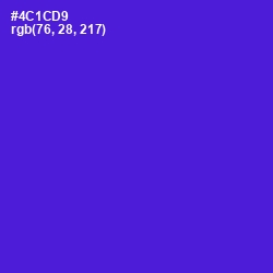 #4C1CD9 - Purple Heart Color Image