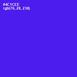 #4C1CEE - Purple Heart Color Image