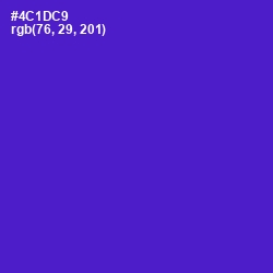 #4C1DC9 - Purple Heart Color Image