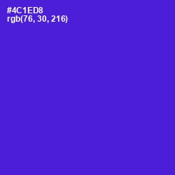 #4C1ED8 - Purple Heart Color Image