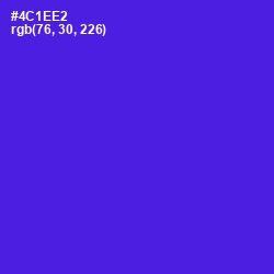 #4C1EE2 - Purple Heart Color Image