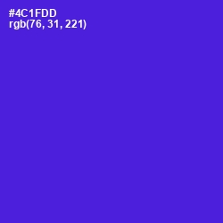 #4C1FDD - Purple Heart Color Image