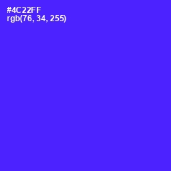 #4C22FF - Purple Heart Color Image