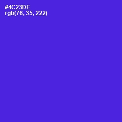 #4C23DE - Purple Heart Color Image