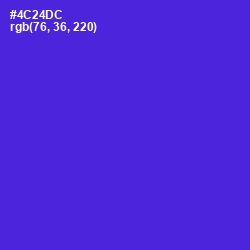 #4C24DC - Purple Heart Color Image