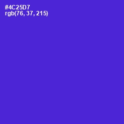 #4C25D7 - Purple Heart Color Image
