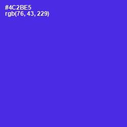 #4C2BE5 - Purple Heart Color Image
