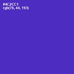 #4C2CC1 - Purple Heart Color Image