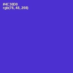 #4C30D0 - Purple Heart Color Image