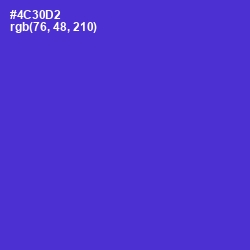 #4C30D2 - Purple Heart Color Image