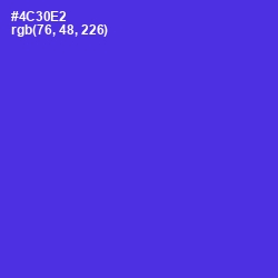 #4C30E2 - Purple Heart Color Image