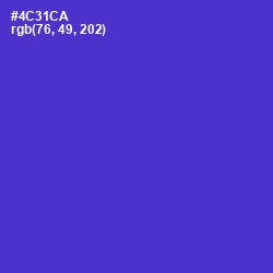 #4C31CA - Purple Heart Color Image