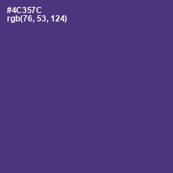 #4C357C - Honey Flower Color Image