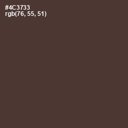 #4C3733 - Woody Brown Color Image