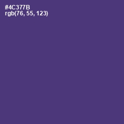 #4C377B - Honey Flower Color Image