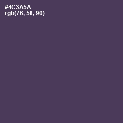 #4C3A5A - Voodoo Color Image