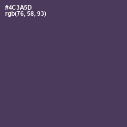 #4C3A5D - Voodoo Color Image