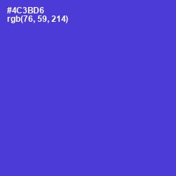 #4C3BD6 - Purple Heart Color Image
