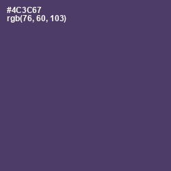 #4C3C67 - Voodoo Color Image