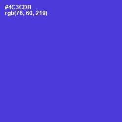 #4C3CDB - Purple Heart Color Image