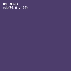 #4C3D6D - Voodoo Color Image