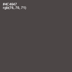 #4C4647 - Tundora Color Image