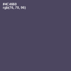 #4C4660 - Mulled Wine Color Image
