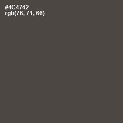 #4C4742 - Tundora Color Image