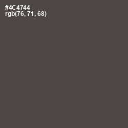 #4C4744 - Tundora Color Image